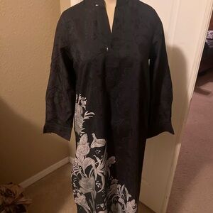 Elegant Black Floral Sana safinaz shalwar Kameez